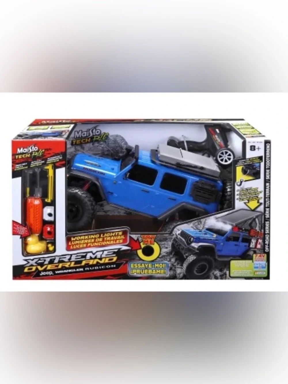 Tech RC Kids Jeep Wrangler Extreme Overland Rubicon - Blue
